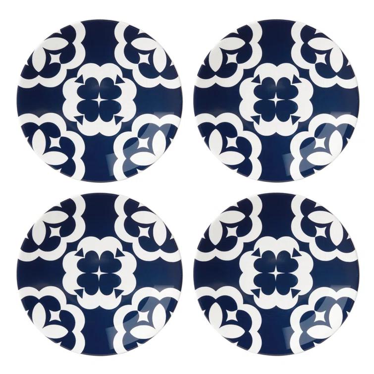 kate spade new york Elegant Geo 9.25'' Porcelain China Dinner Plate (Set of 4)