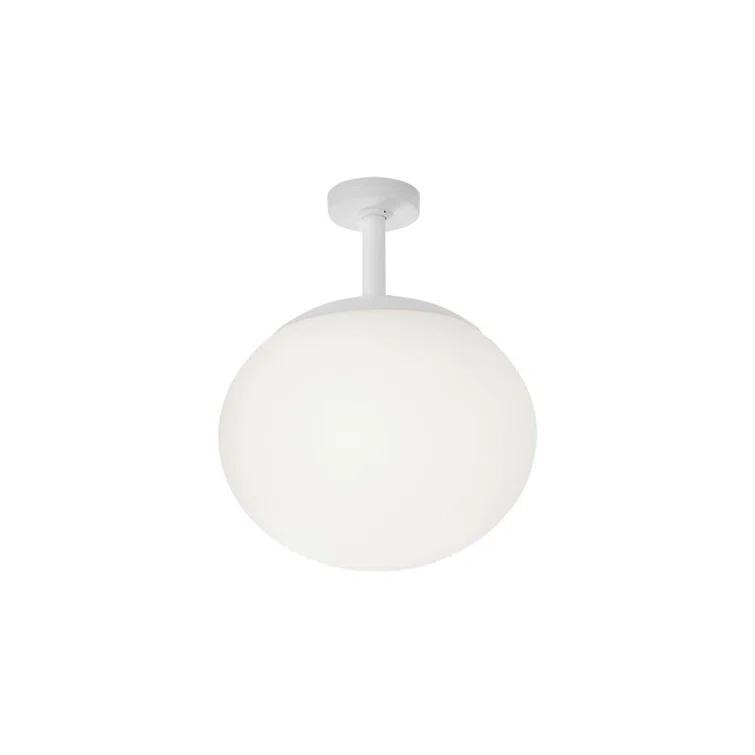 Elipse White 19.69'' W LED Outdoor Semi Flush Mount