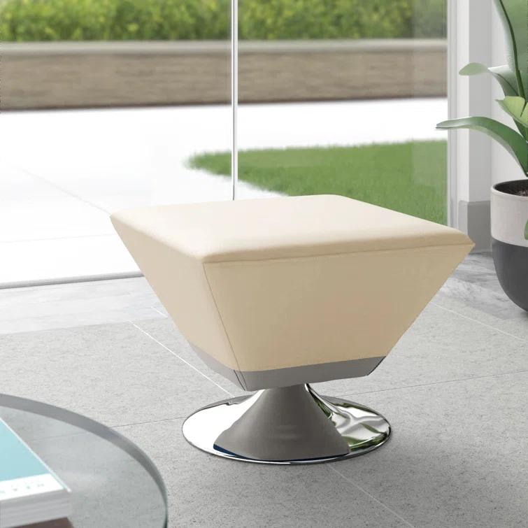 Sabine Faux Leather Ottoman