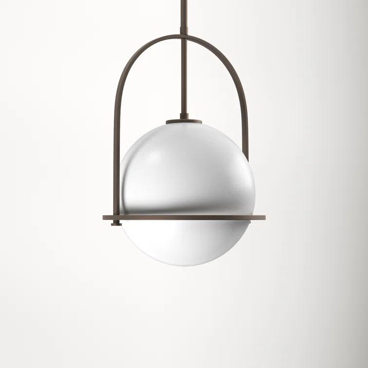 Arie Single Light Glass Dimmable Pendant