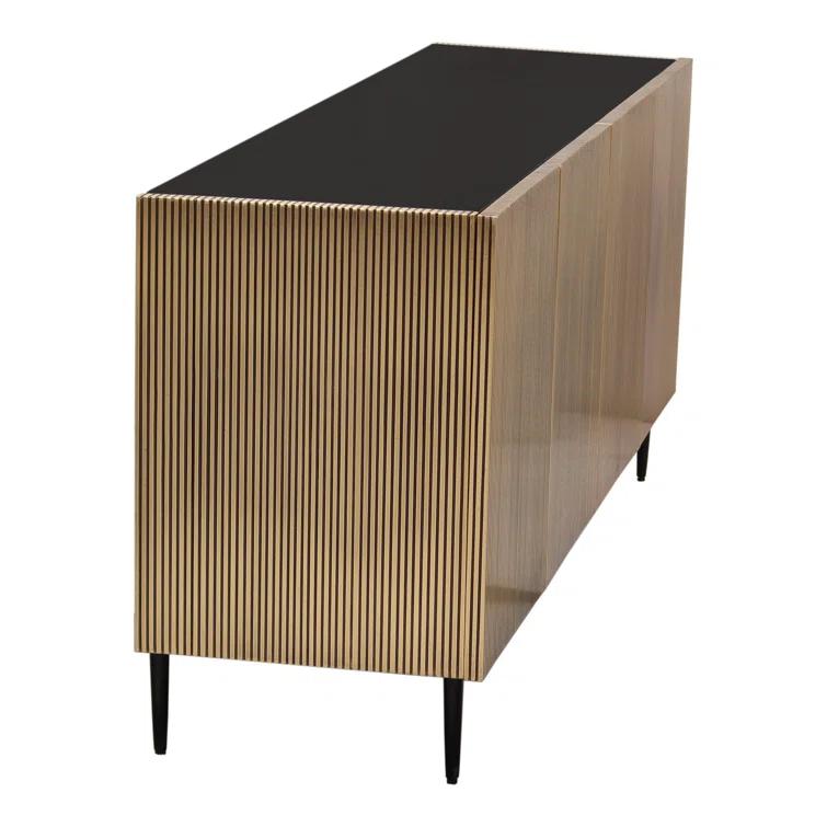 Brogan 72'' Antique Brass Mango Wood Sideboard