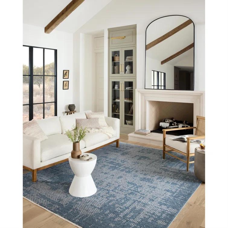 Vance Abstract Denim/Dove Area Rug