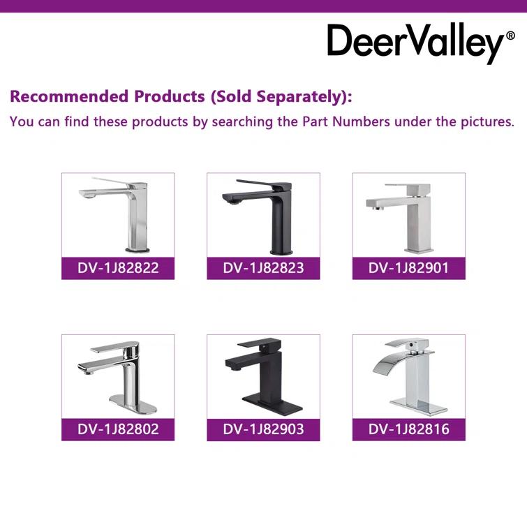 DeerValley Symmetry 19 1/2" X 16" Oval Vitreous China Undermount Bathroom Sink with Overflow