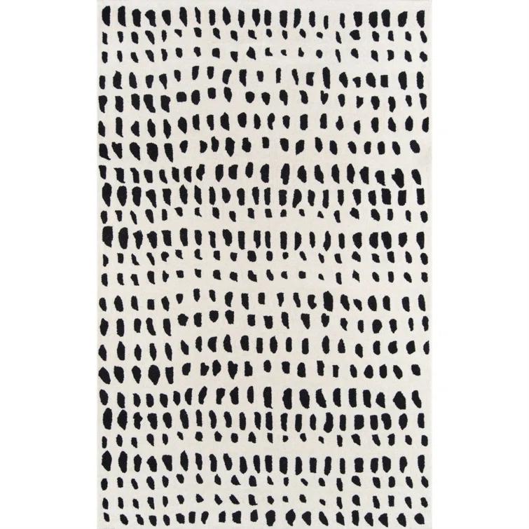 3'6"x5'6" Delmar Area Rug Ivory - Novogratz by Momeni: Chevron Pattern, Low Pile Wool, Indoor Accent Rug