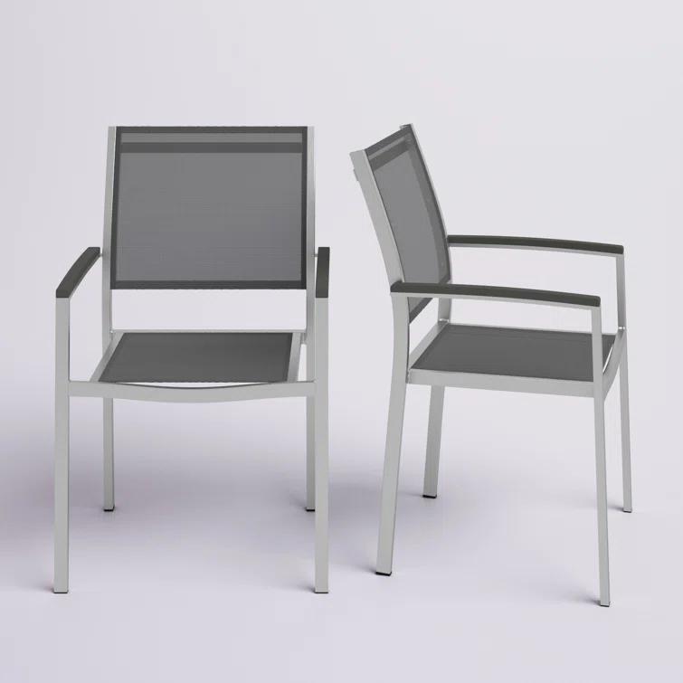 Modway Shore Dining Chair Outdoor Patio Aluminum (Set of 2)