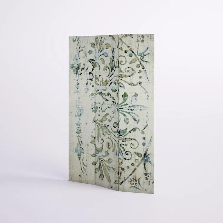 Cowart 47.25" W x 70.75" H - 3-Panel Canvas Folding Room Divider