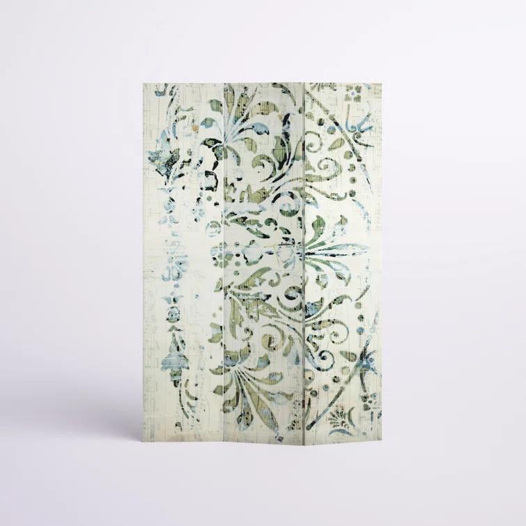 Cowart 47.25" W x 70.75" H - 3-Panel Canvas Folding Room Divider