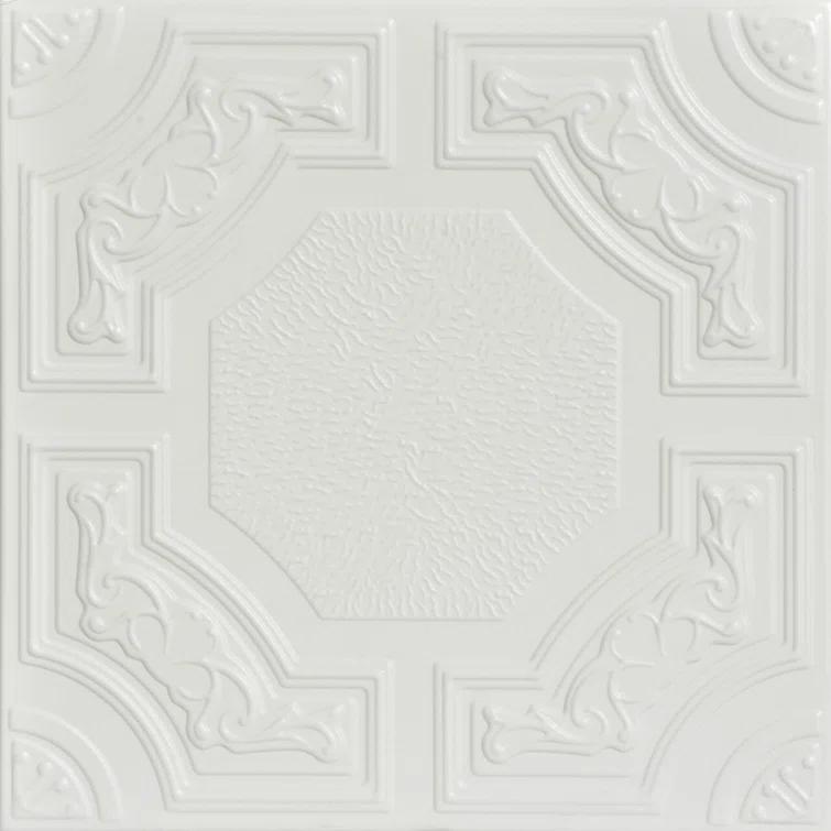 Evergreen 1.6 ft. x 1.6 ft. Polystyrene Glue-up Ceiling Tile