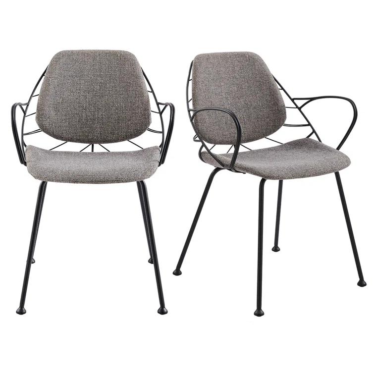 Bevers 18.3'' H Fabric Upholstered Metal Armchair