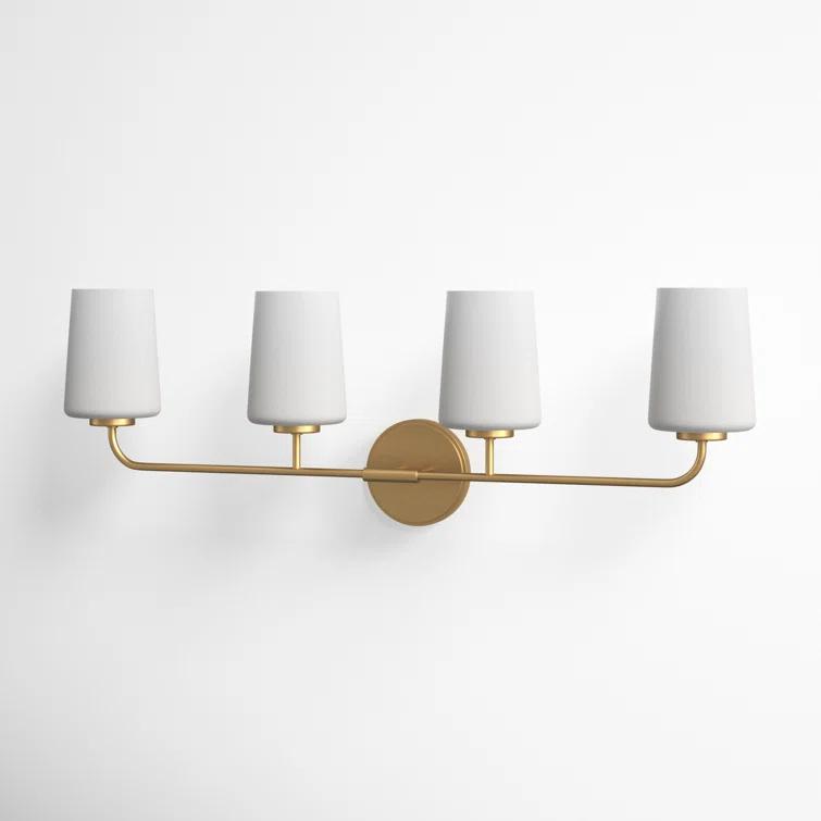 Fitz 4 Light Frosted Dimmable Vanity Light