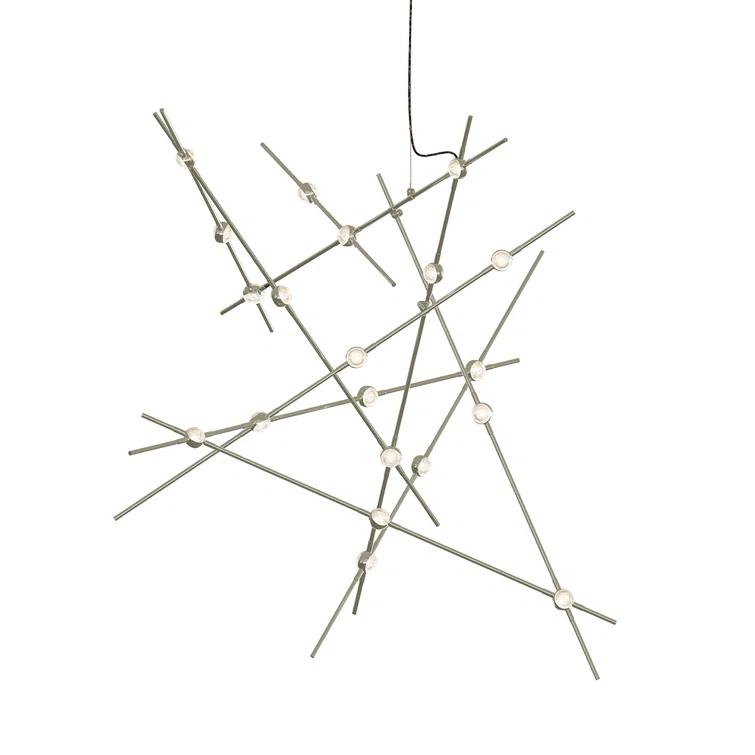 Constellation 20 - Light Dimmable LED Sputnik Modern Linear Chandelier