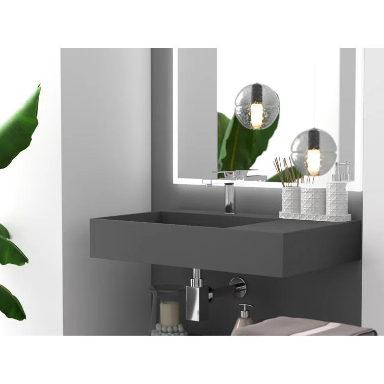 Juniper 30" Wall Mounted Bathroom Sink With Left Basin
