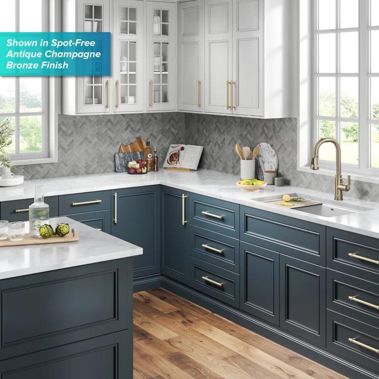 Allyn Transitional Industrial Pull-Down Single Handle Kitchen Faucet