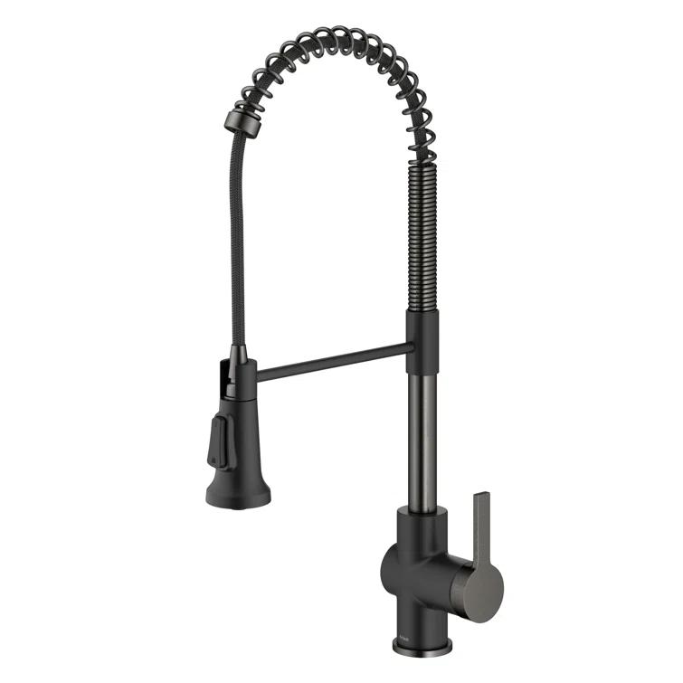 KRAUS Britt Commercial Style Single Handle Pull Down Kitchen Faucet