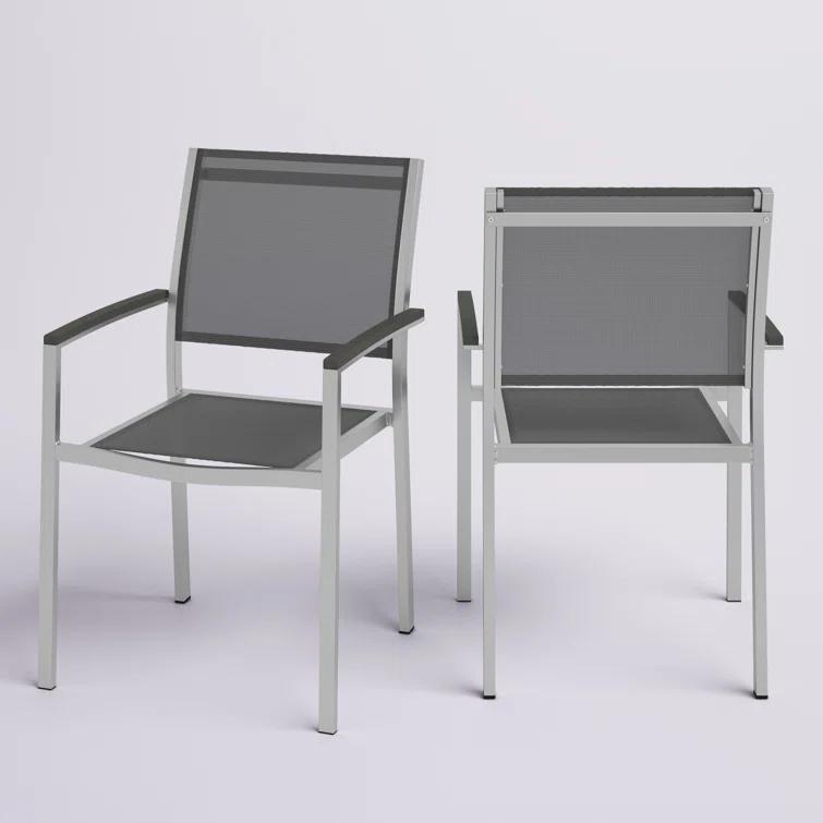 Modway Shore Dining Chair Outdoor Patio Aluminum (Set of 2)
