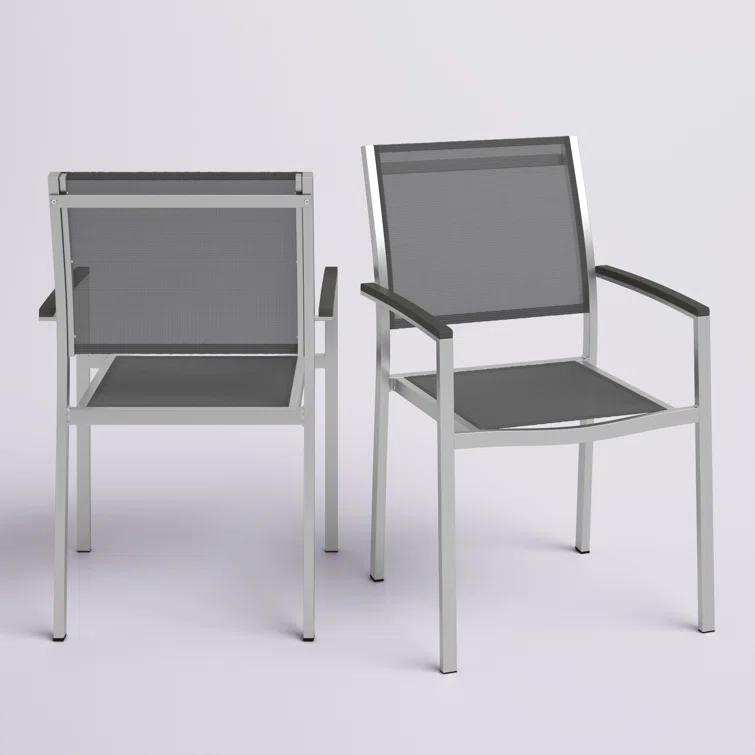 Modway Shore Dining Chair Outdoor Patio Aluminum (Set of 2)