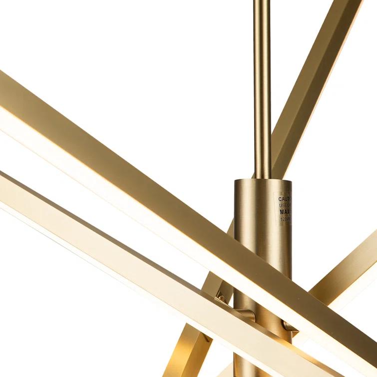 Wade Logan® Athiran Aluminum Dimmable LED Modern Linear Chandelier