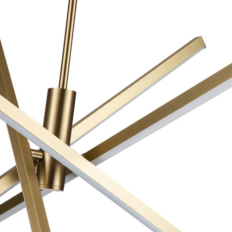 Wade Logan® Athiran Aluminum Dimmable LED Modern Linear Chandelier