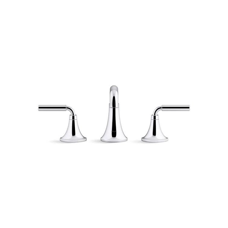 Tone Widespread Bathroom Sink Faucet, Three-Hole Bathroom Faucet with Clicker Drain, 1.2 GPM