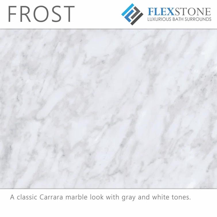 FlexStone 60"L x 36"W Single Threshold Alcove Shower Base with Center Drain