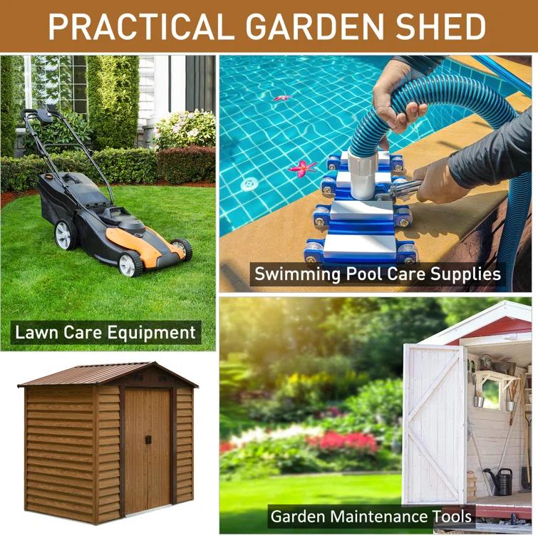 11 ft. W x 13 ft. D Stainless Steel Tool Shed