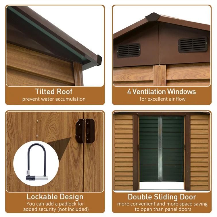 11 ft. W x 13 ft. D Stainless Steel Tool Shed