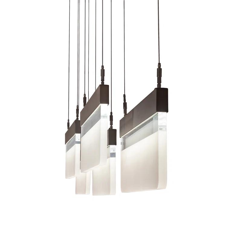 Lineal 5 - Light Bronze LED Cluster Pendant