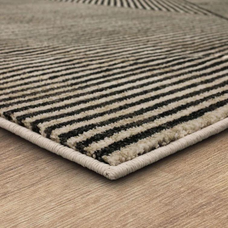 Bobby Berk Home Linea Geometric Striped Woven Polyester Area Rug