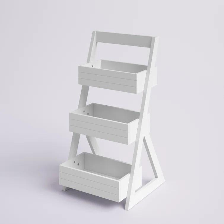 RiverRidge Home RiverRidge Home Lightweight Portable 3-Shelf Storage Caddy Organizer - White