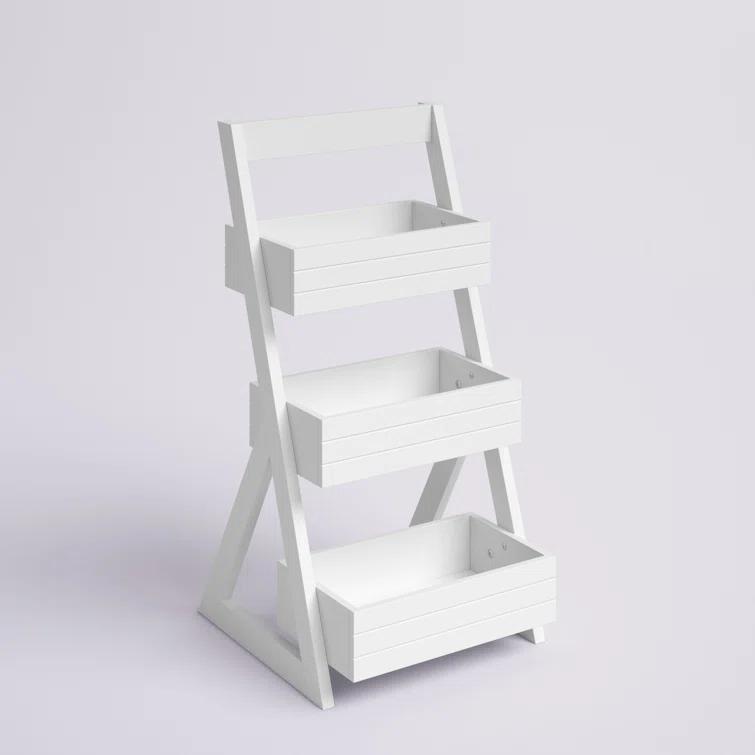 RiverRidge Home RiverRidge Home Lightweight Portable 3-Shelf Storage Caddy Organizer - White