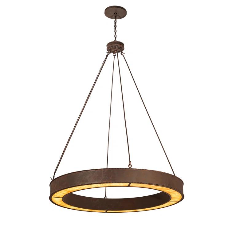 Rustic Lodge Idalight LED Drum Chandelier