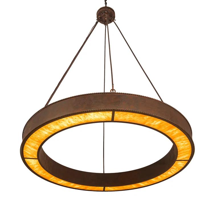Rustic Lodge Idalight LED Drum Chandelier