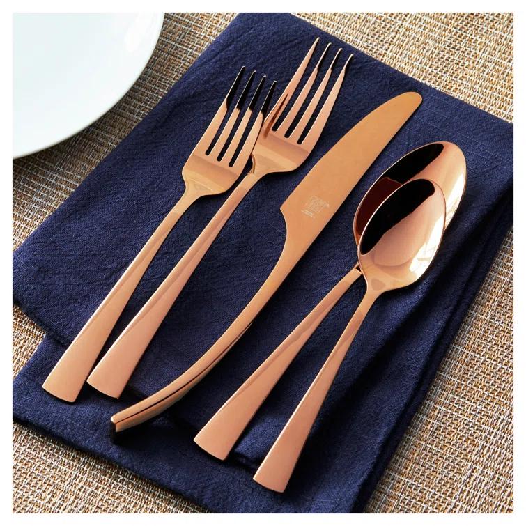 ZWILLING J.A. Henckels ZWILLING Bellasera 20-Piece 18/10 Stainless Steel Flatware Set - Rose Gold