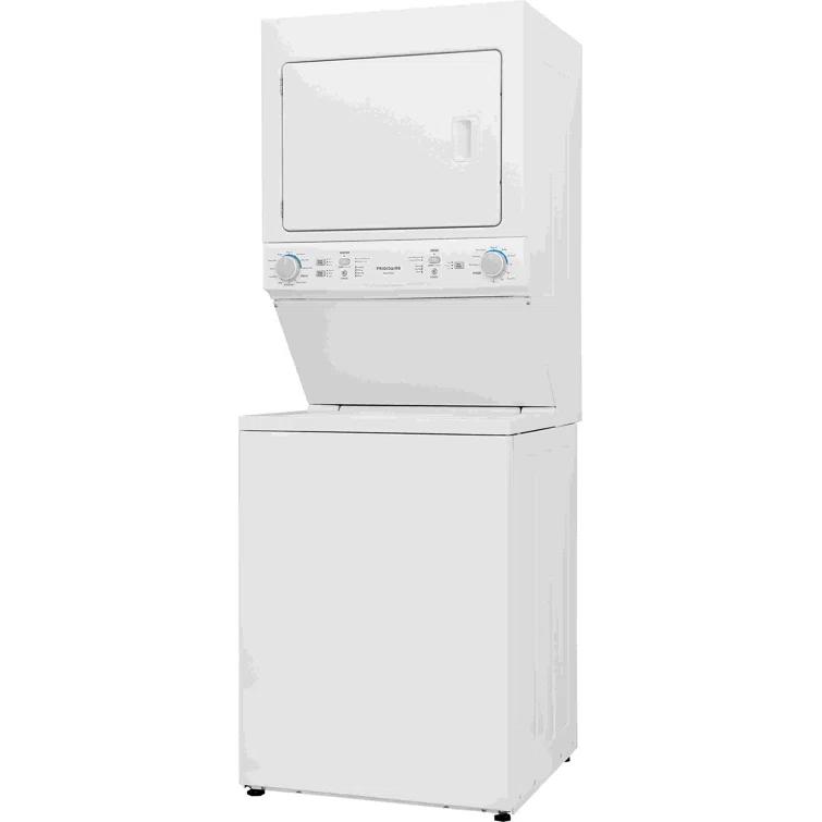 Frigidaire Electric Long Vent Stacked Laundry Center - 3.9 Cu. Ft Washer and 5.5 Cu. Ft. Dryer