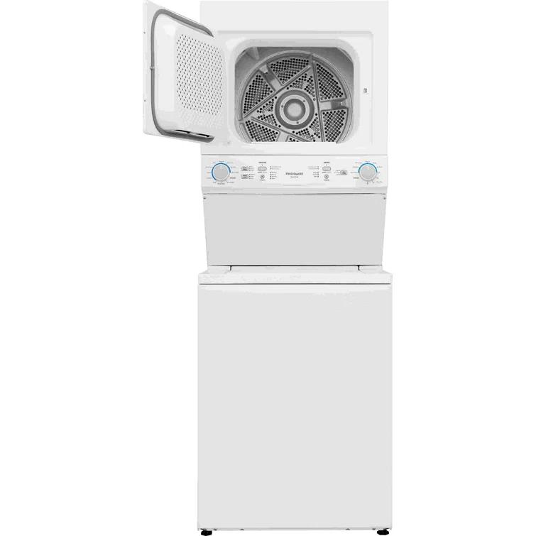 Frigidaire Electric Long Vent Stacked Laundry Center - 3.9 Cu. Ft Washer and 5.5 Cu. Ft. Dryer