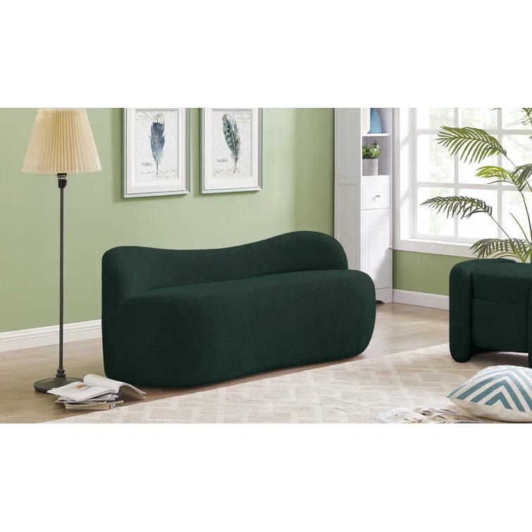 Jimmey Flair Boucle Fabric Bench