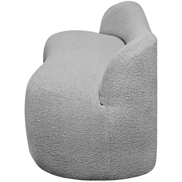 Jimmey Flair Boucle Fabric Bench