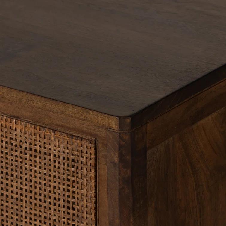 Prescott Sydney 58" Coastal Brown Wash Double Dresser with Mirror