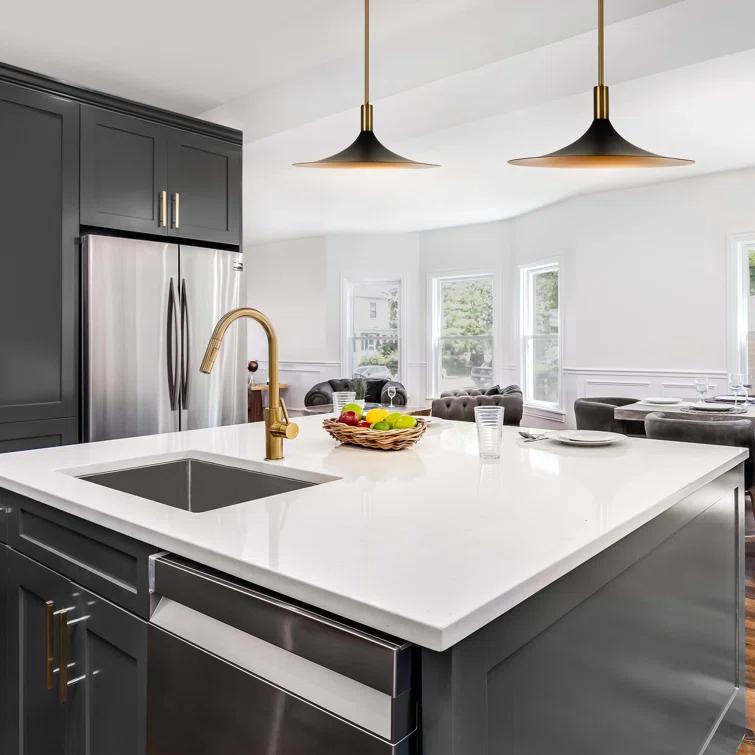dweLED Cochere 1 - Light Black/Gold/Aged Brass LED Pendant
