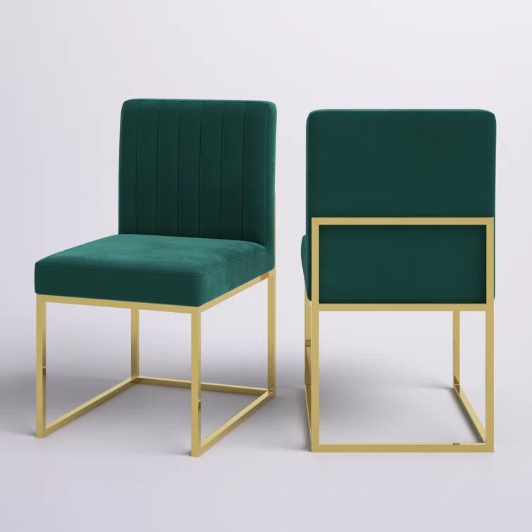 Amberdawn 18.5'' H Velvet Upholstered Side Chair