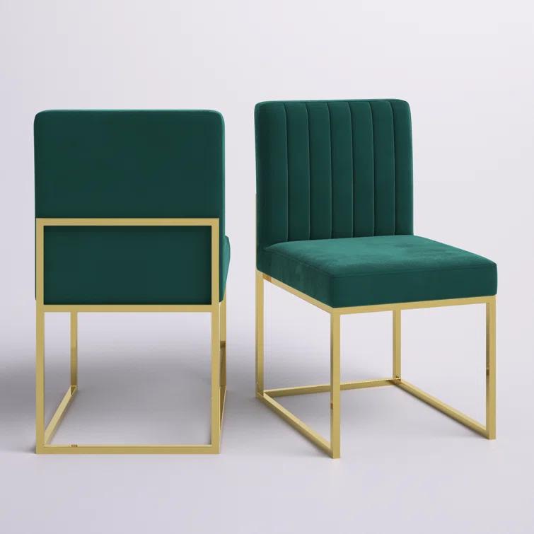 Amberdawn 18.5'' H Velvet Upholstered Side Chair