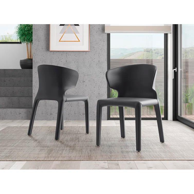 Faux Leather Upholstered Side Chair