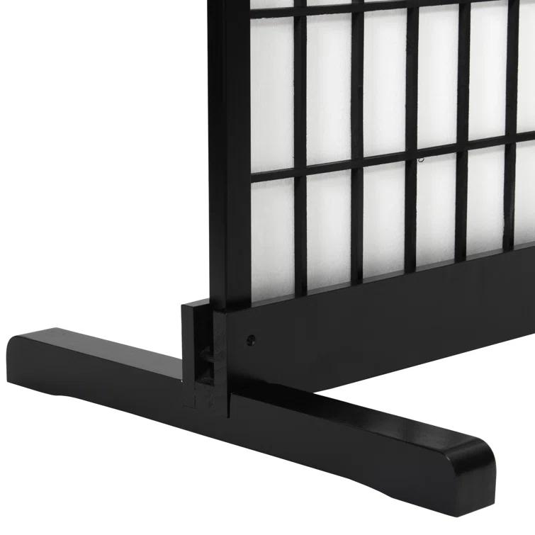 Room Divider Stand Black 3 Panel