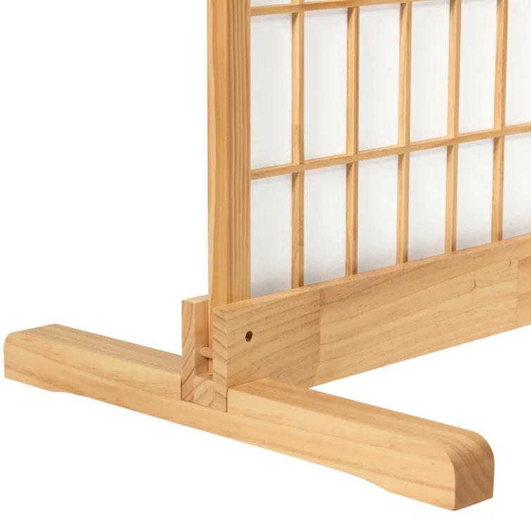 Room Divider Stand Natural 3 Panel