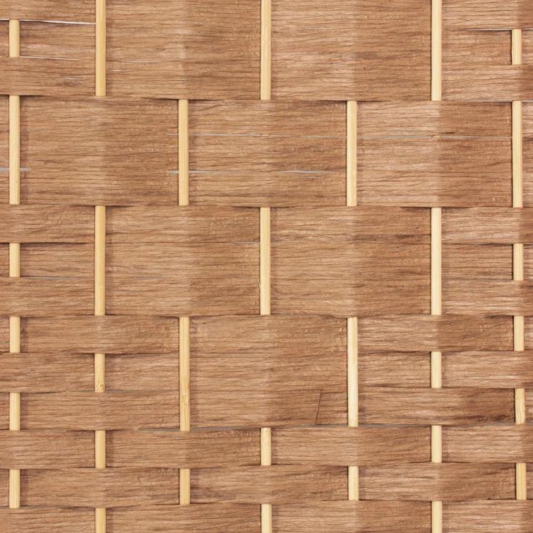 2 ft. Short Diamond Weave Fiber Folding Screen - Natural - 4 Panel