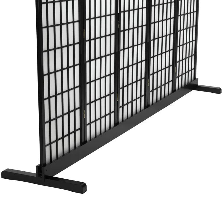 Room Divider Stand Black 3 Panel