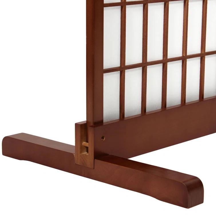Room Divider Stand Walnut 3 Panel