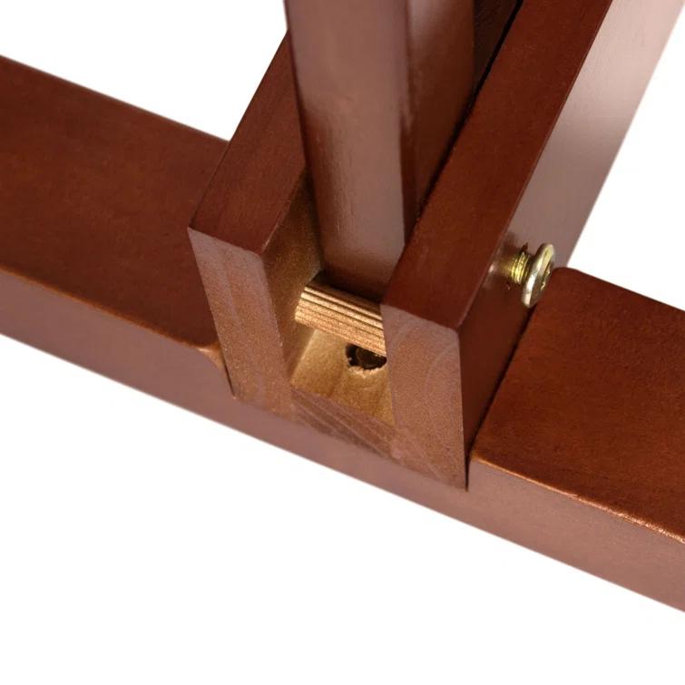 Room Divider Stand Walnut 3 Panel