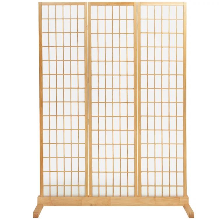 Room Divider Stand Natural 3 Panel