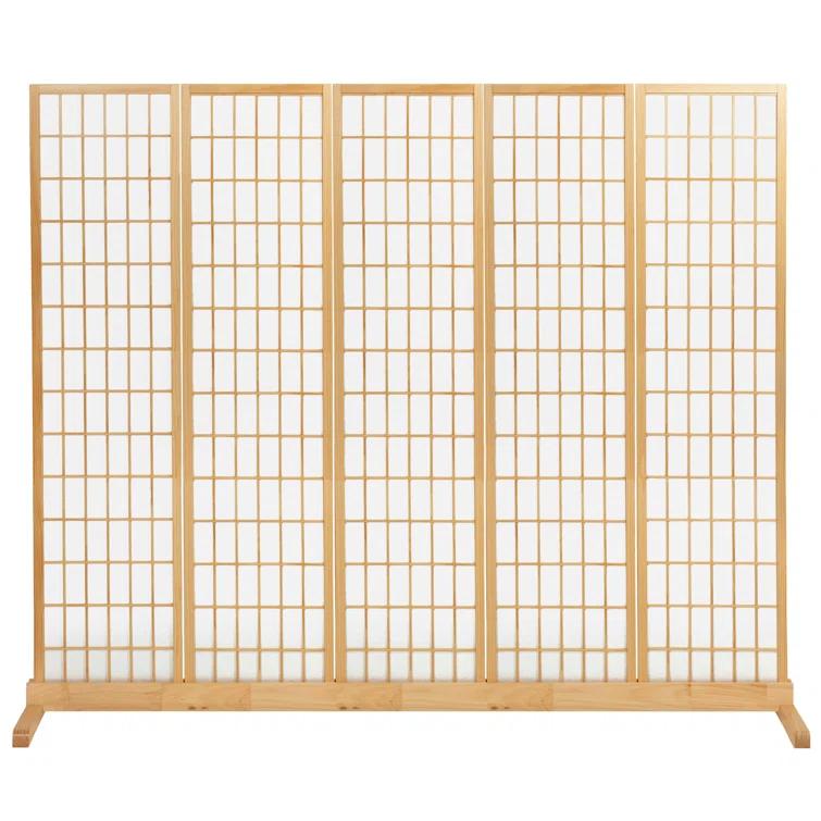 Room Divider Stand Natural 3 Panel
